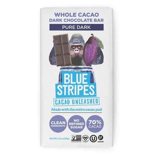 Blue Stripes Chocolat Noir Pur en Tablette, 60g
