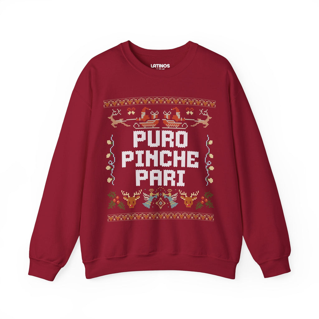 Pull de Noël Moche Latino Puro Pinche Pari Chingo | Bling Drôle | 3 Couleurs