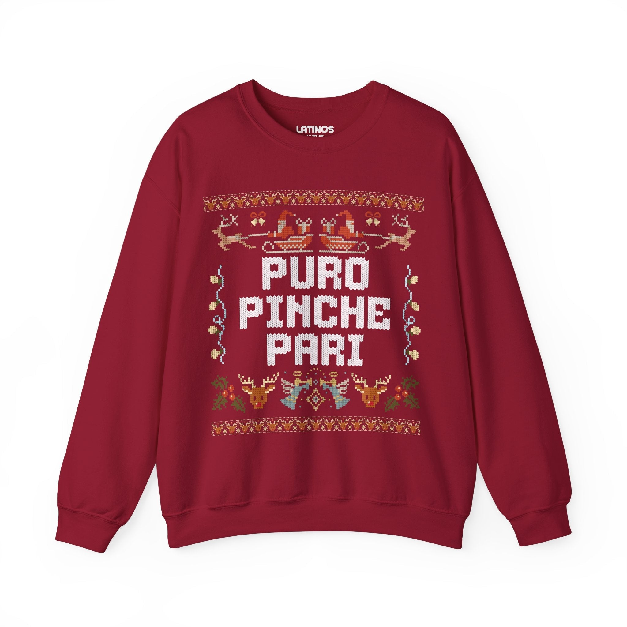 Pull de Noël Moche Latino Puro Pinche Pari Chingo | Bling Drôle | 3 Couleurs