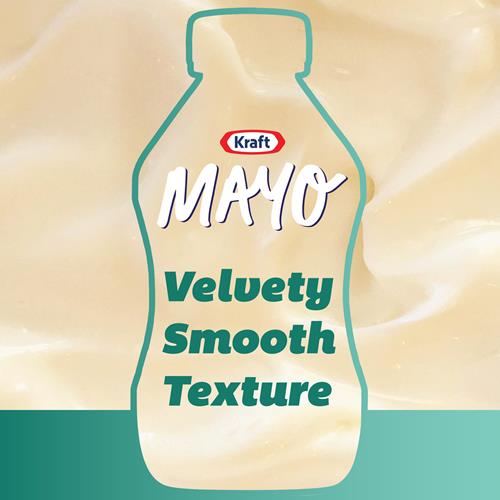 Mayonnaise Crémeuse et Onctueuse Kraft Real Mayo, Bouteille de 355 ml