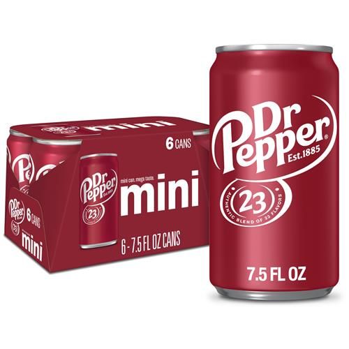 Dr Pepper - Mini Canettes, 221 ml, paquet de 6