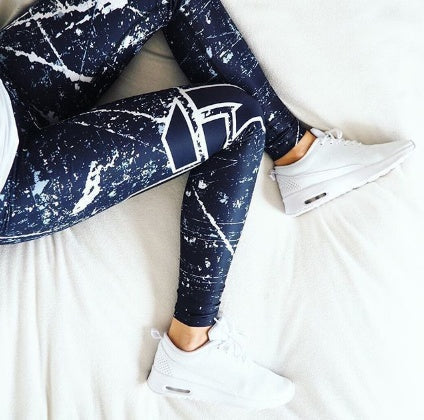 Legging respirant à imprimé numérique – Pantalon extensible femme