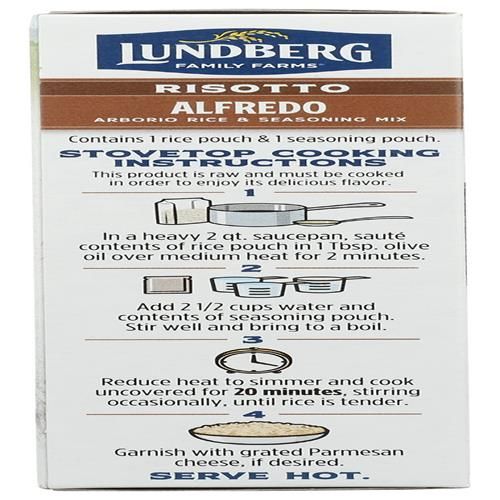 Lundberg Risotto, Alfredo Biologique, 5,5 oz