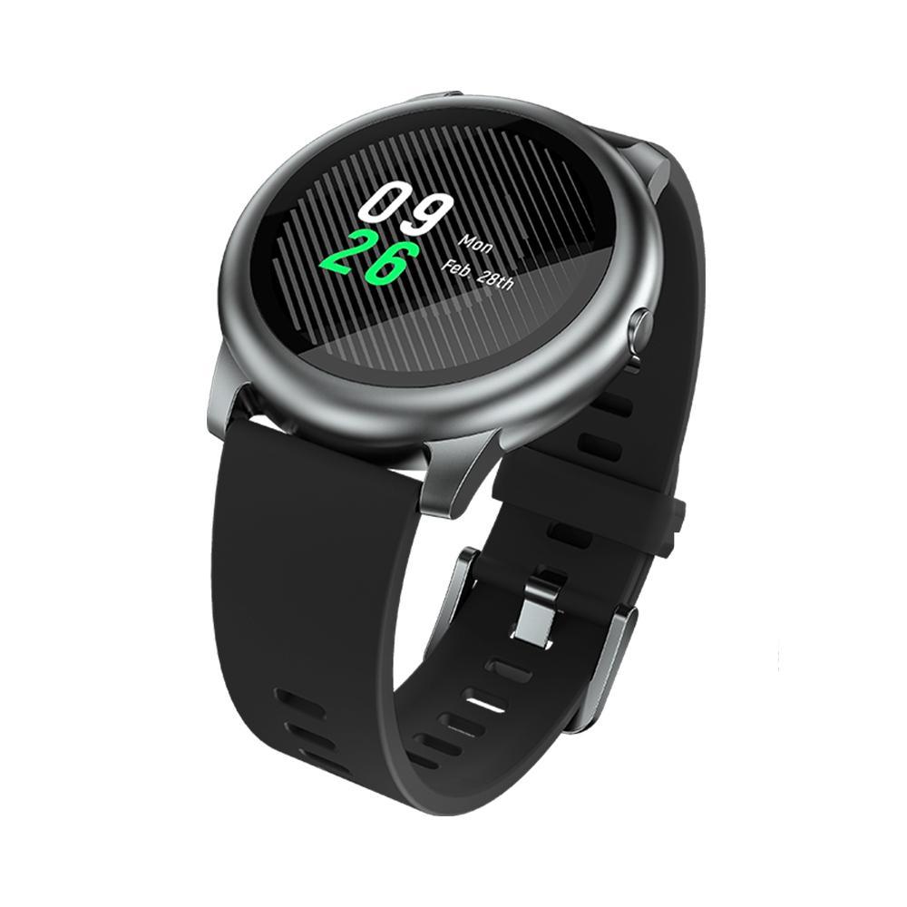 STEVVEX Montre Intelligente Solaire Sport Métal Moniteur Fréquence Cardiaque Sommeil IP 68 Étanche iOS Android Version Mondiale
