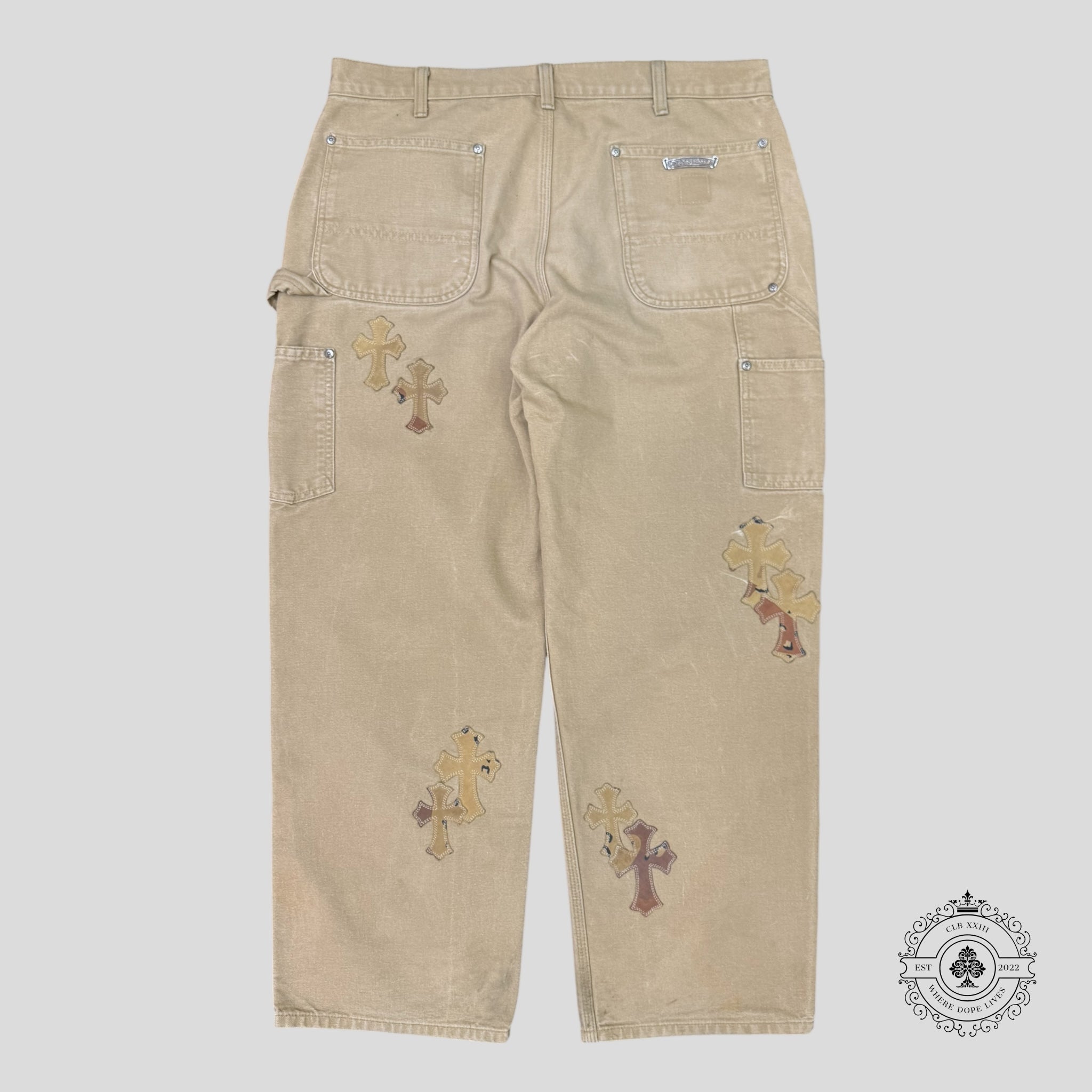 Pantalon cargo Chrome Hearts Sex Records à patchs