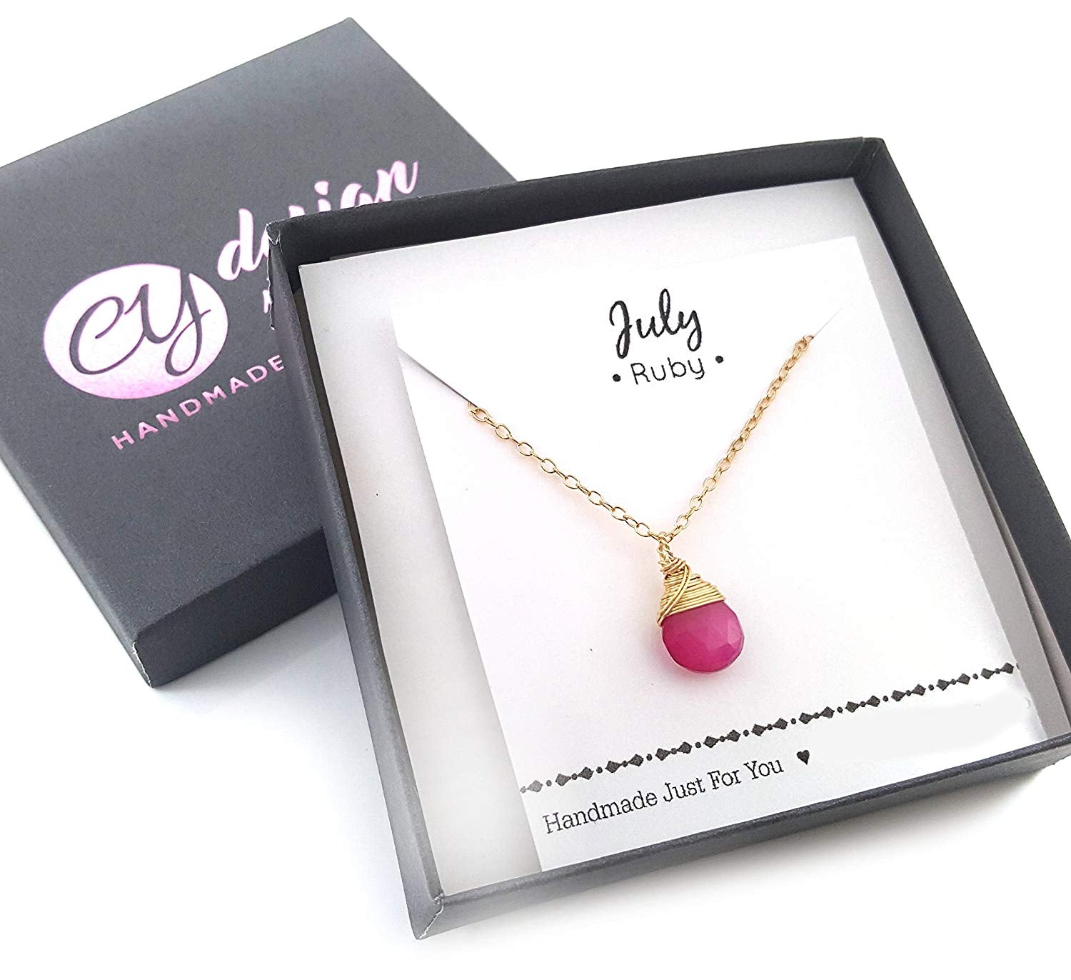 Collier classique en pierre de naissance enroulée de fil - Collier délicat en forme de goutte - Collier en or - Collier en pierre précieuse briolette - Cadeau pour elle