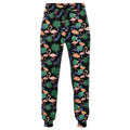 Joggers fleuris exotiques Flamant rose