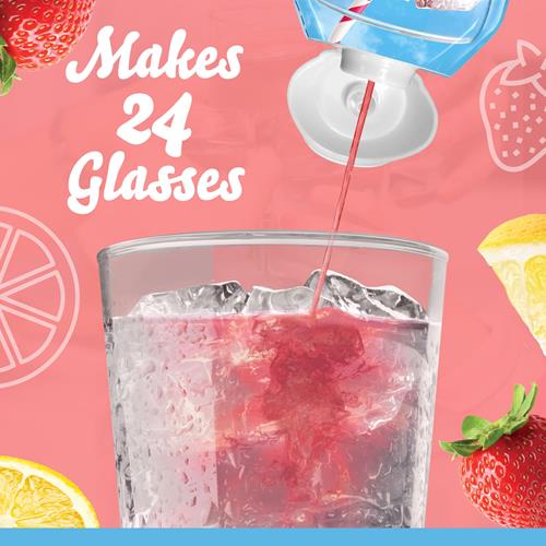 Mélange pour boisson liquide Crystal Light, saveur naturelle limonade fraise, bouteille de 1,62 oz liq.