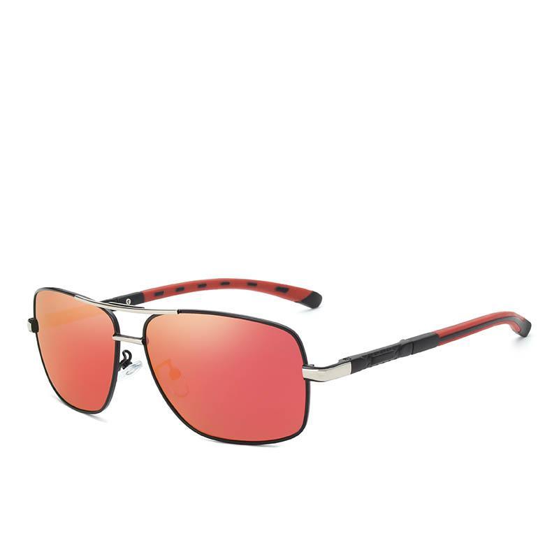 Lunettes de soleil pour hommes de marque, en aluminium et magnésium, verres polarisés miroir