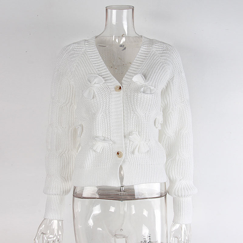 Cardigan court à nœud pour femme