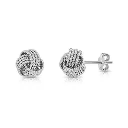 Boucles d'oreilles clous écrou d'amour en argent 925