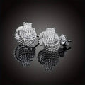 Boucles d'oreilles tressées en argent sterling 925