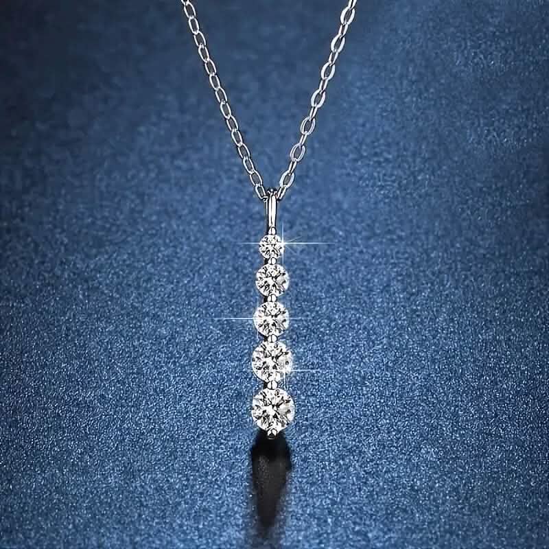 Collier pendentif goutte en argent sterling 925 et zircone cubique synthétique