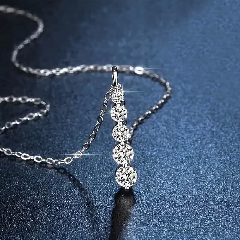 Collier pendentif goutte en argent sterling 925 et zircone cubique synthétique