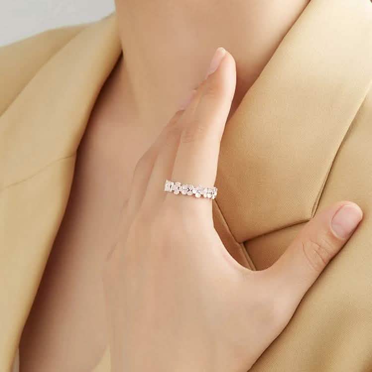 Bague en argent sterling 925 pour femme, motif prune romantique