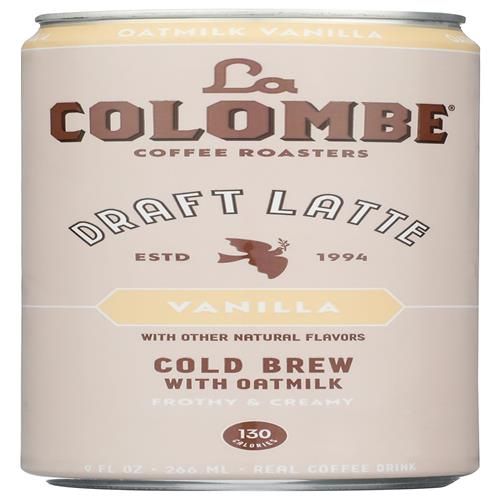 La Colombe Draft Latte Lait d'Avoine, Végétal, Sans Produits Laitiers, Café Prêt à Boire, Vanille, 266 ml