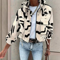 Veste à col montant et ourlet coulissant pour femme