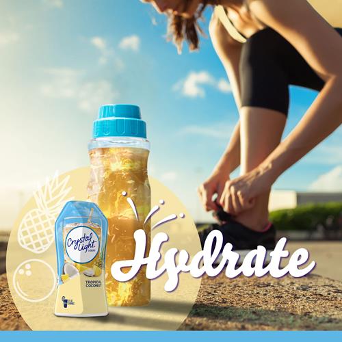 Mélange à Boisson Liquide Aromatisé Naturellement Noix de Coco Tropicale Crystal Light, Bouteille de 1,62 fl oz
