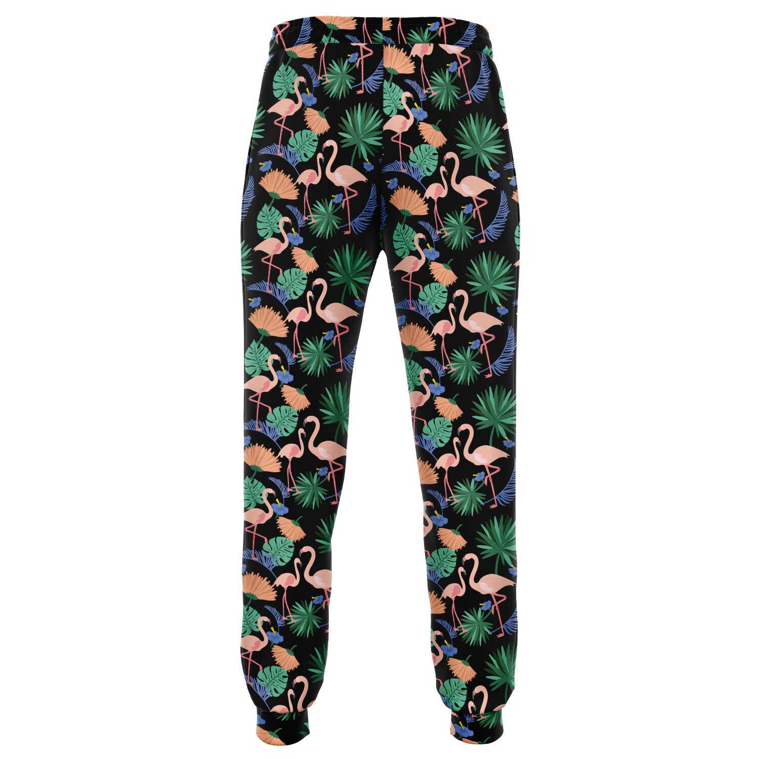 Joggers fleuris exotiques Flamant rose