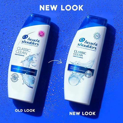 Shampoing antipelliculaire Head & Shoulders, Traitement antipelliculaire, Classic Clean pour usage quotidien, Sans parabène, 370 ml