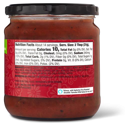 Salsa double tomate rôtie au feu Aplenty, douce, fumée, 439 g