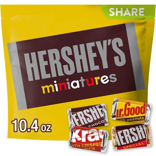 Hersheys Miniatures Bonbons au chocolat assortis, paquet familial, 295 g