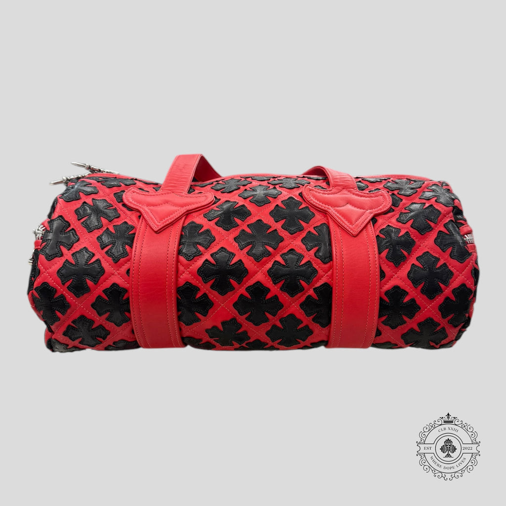 Mini sac polochon Chrome Heart Plus à motif, rouge
