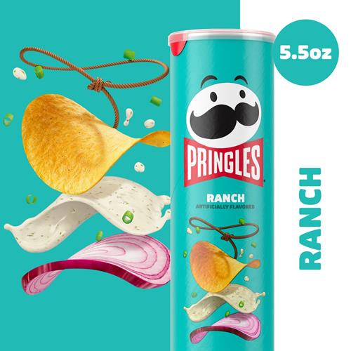 Pringles, croustilles, saveur ranch, 158 g
