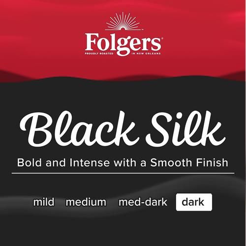 Café Folgers Black Silk, torréfaction foncée, dosettes Keurig K-Cup, boîte de 10