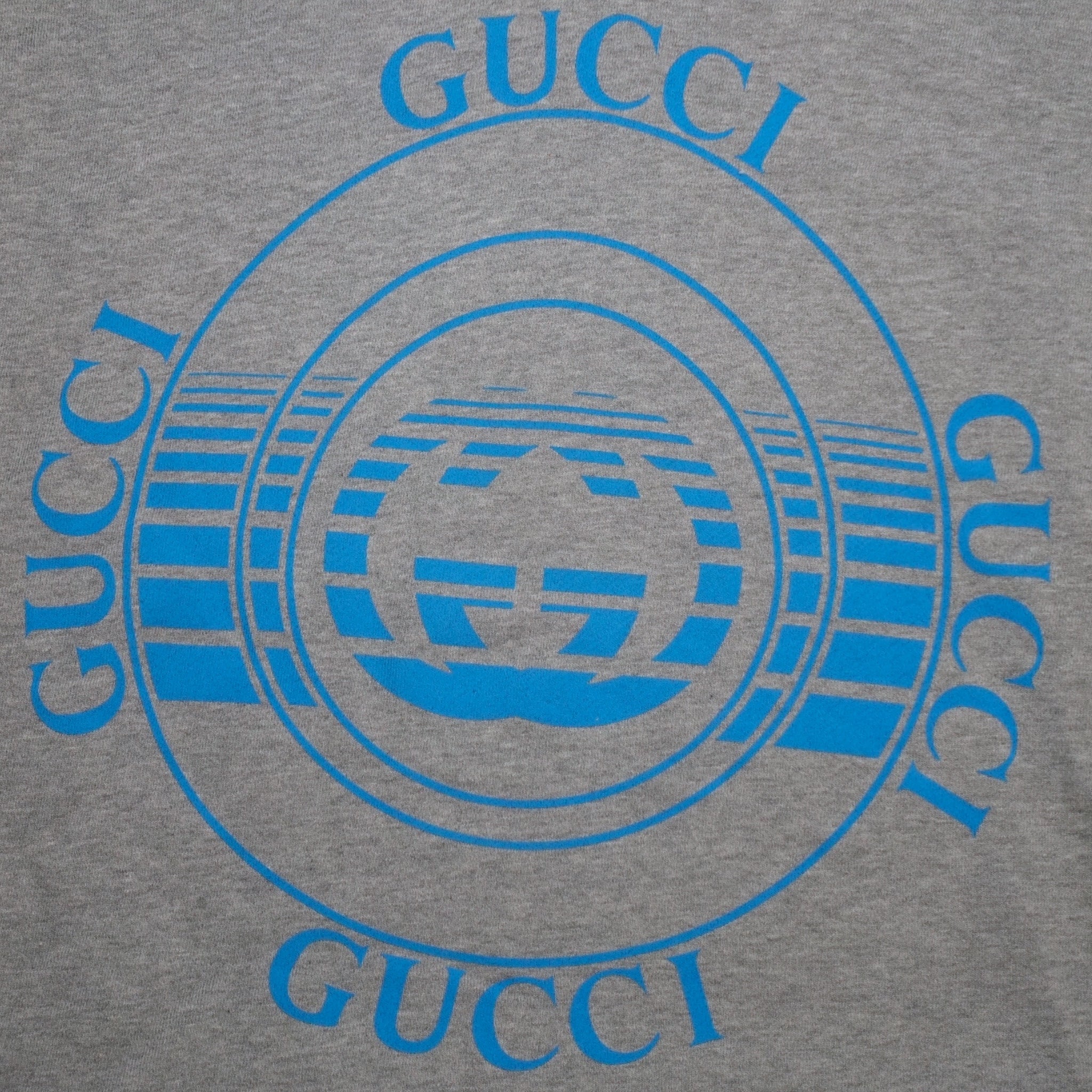 Sweat à capuche Gucci imprimé disque gris