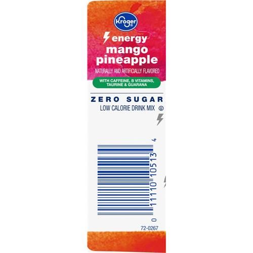 Kroger Energy Boisson Mélange Mangue Ananas Zéro Sucre Sachets 10 u.