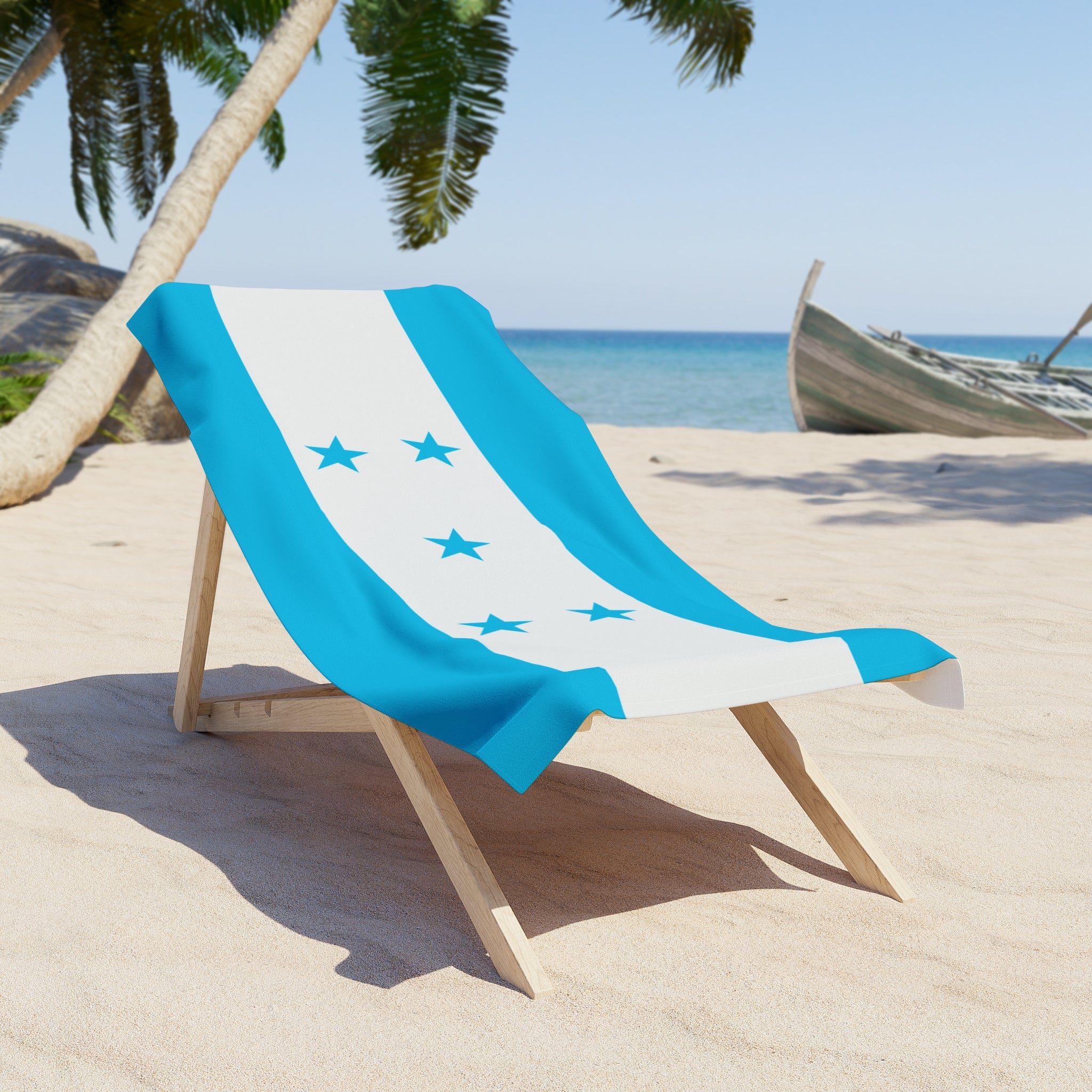 Serviette de plage drapeau du Honduras | Qualité & Durable - 2 tailles | Fierté hondurienne | Cadeau pour les Honduriens