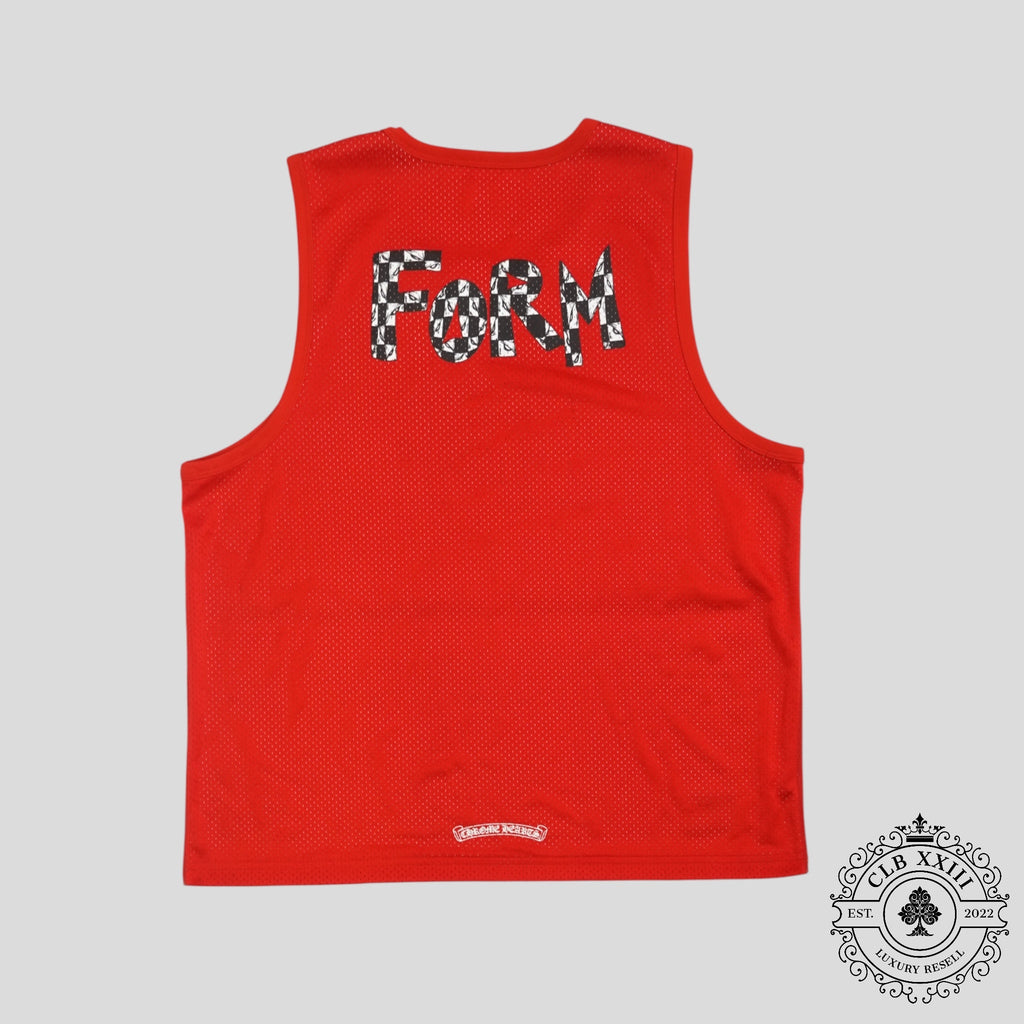 Maillot réversible en mesh Chrome Hearts Team 99 rouge