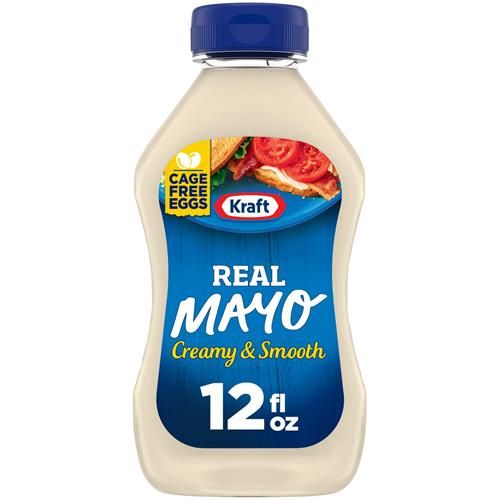 Mayonnaise Crémeuse et Onctueuse Kraft Real Mayo, Bouteille de 355 ml