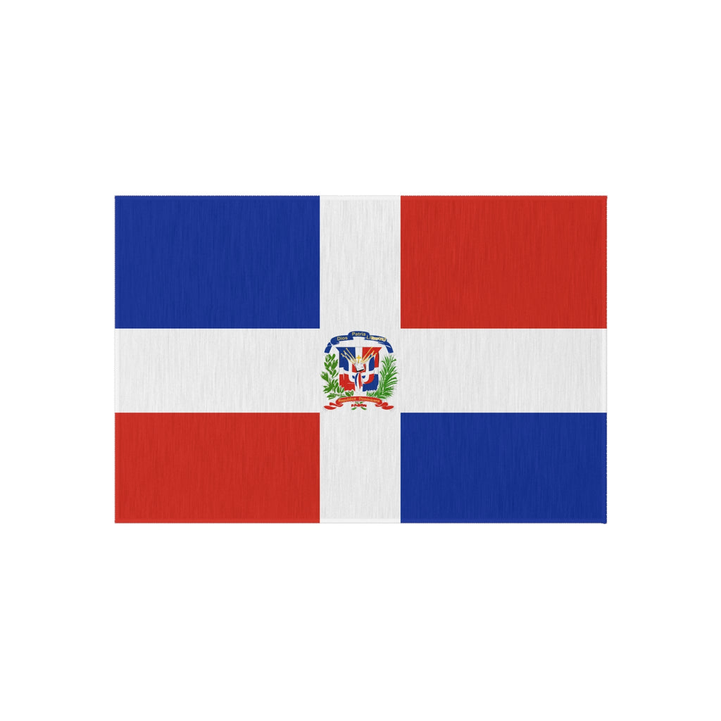 Paillasson extérieur antidérapant drapeau de la République dominicaine | Copa America | 24"x36"