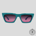 Lunettes Chrome Hearts Cliterally ornées de diamants en bleu/argent