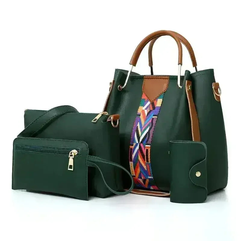 Sac à main quatre pièces en PU tendance pour femmes