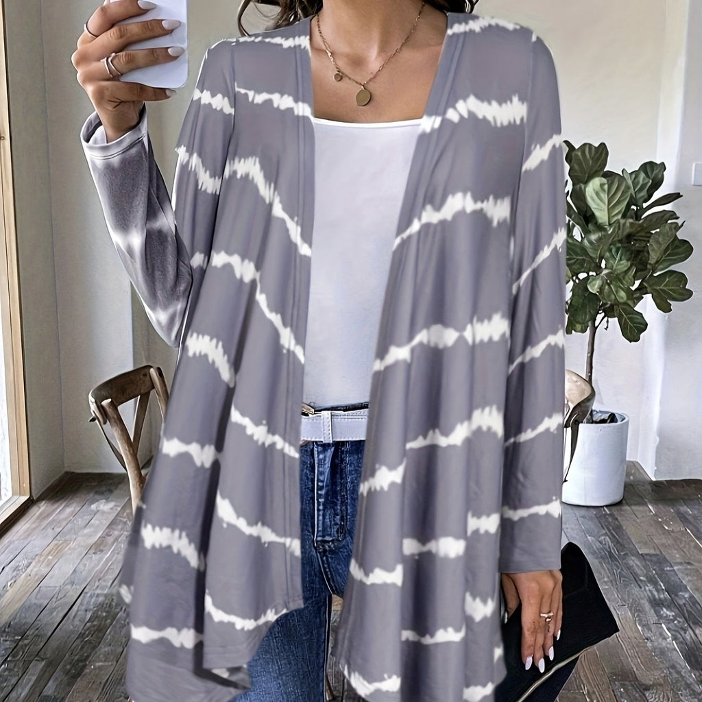 Veste ouverte imprimée pour femme