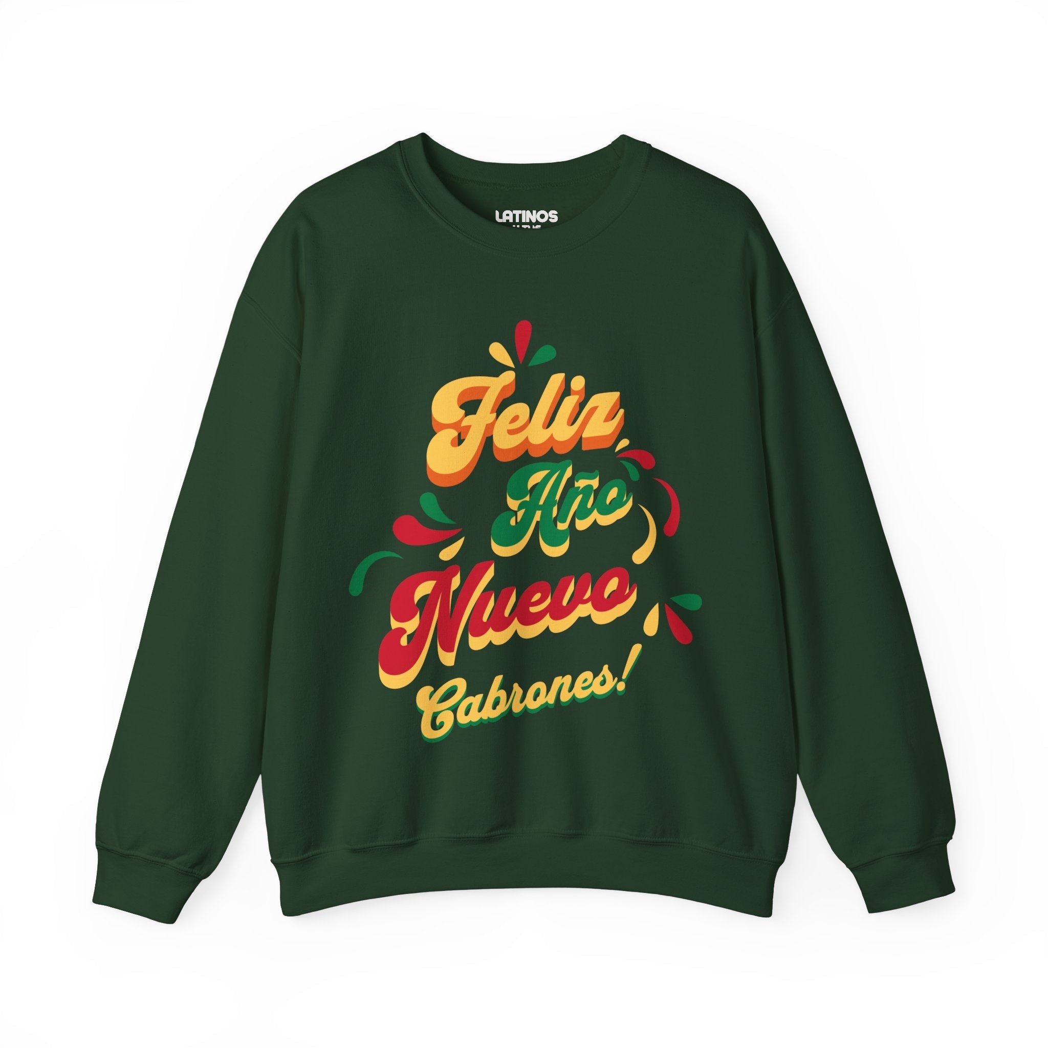 Feliz Año Nuevo Cabrones ! 2027 Nouvel An Latino Sweat ras du cou | Réveillon drôle | 3 couleurs