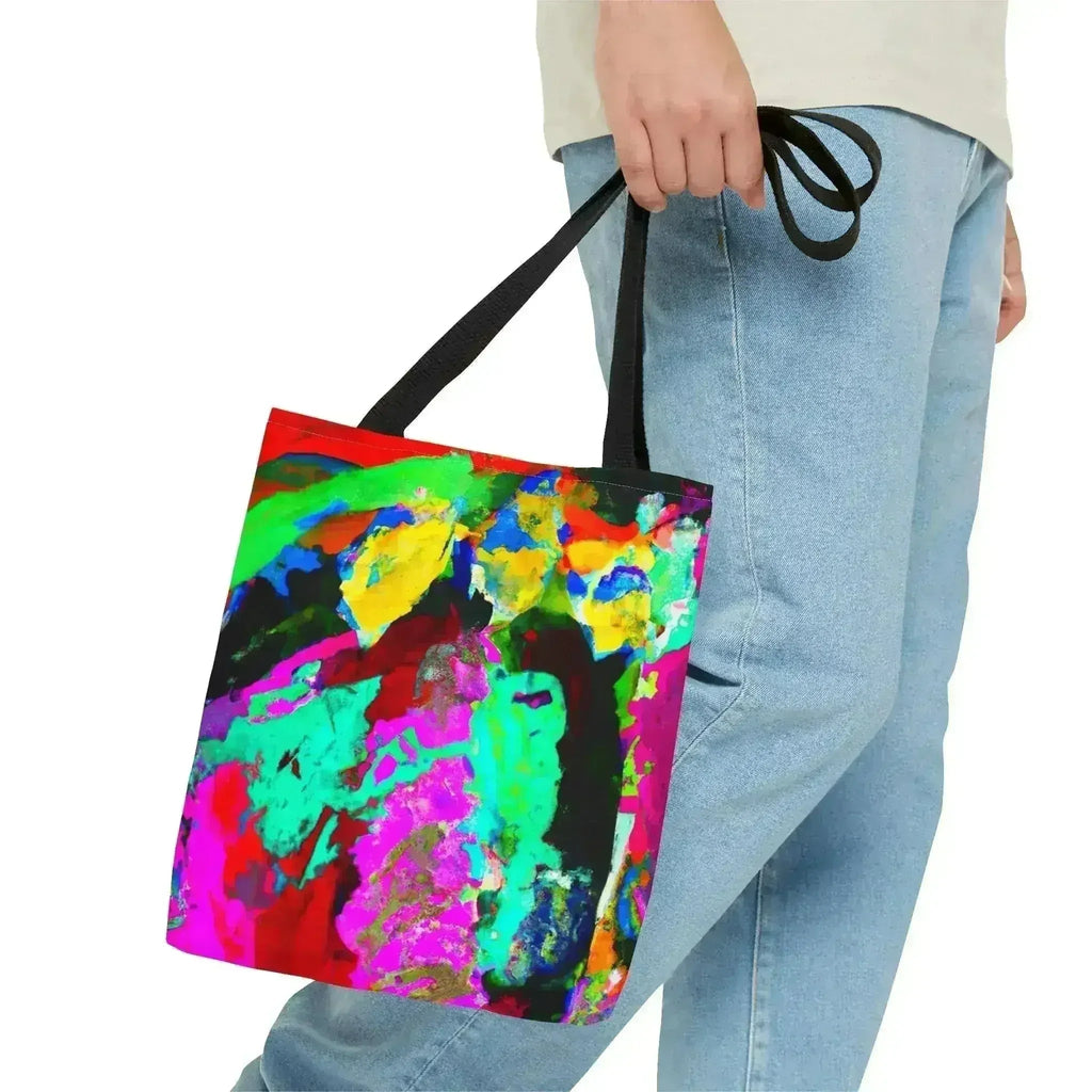 Grand Sac Fourre-Tout Motif Abstrait Multicolore