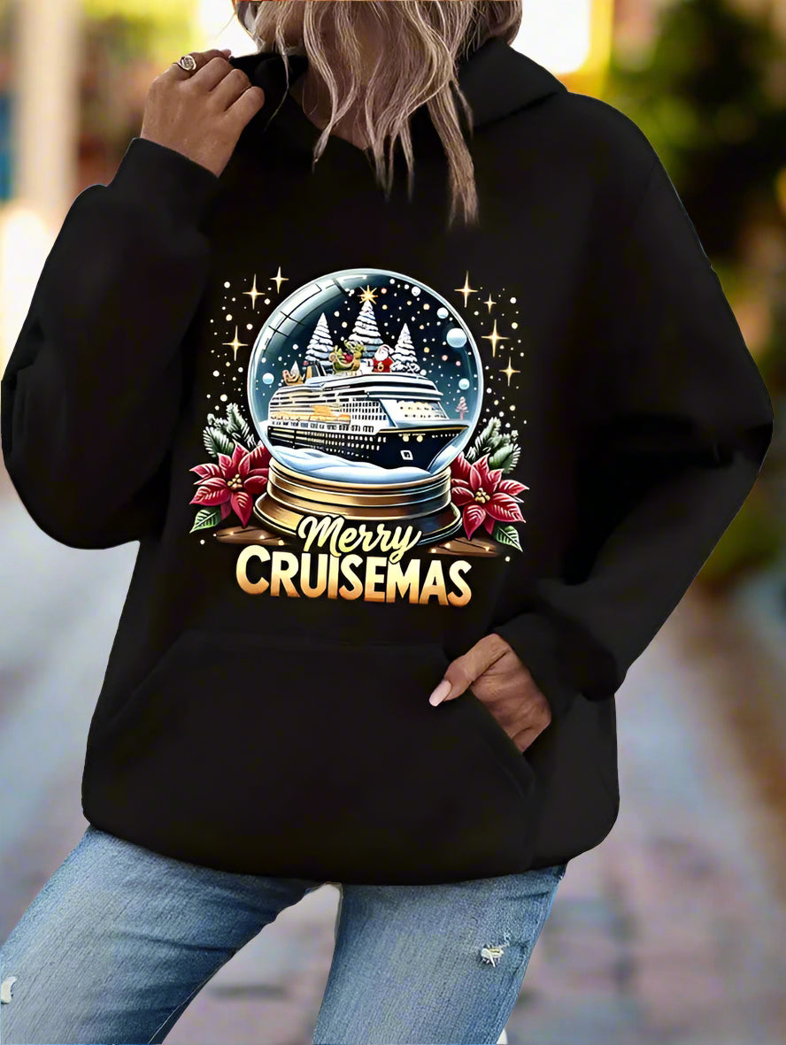 Sweat à capuche croisière de Noël pour femmes