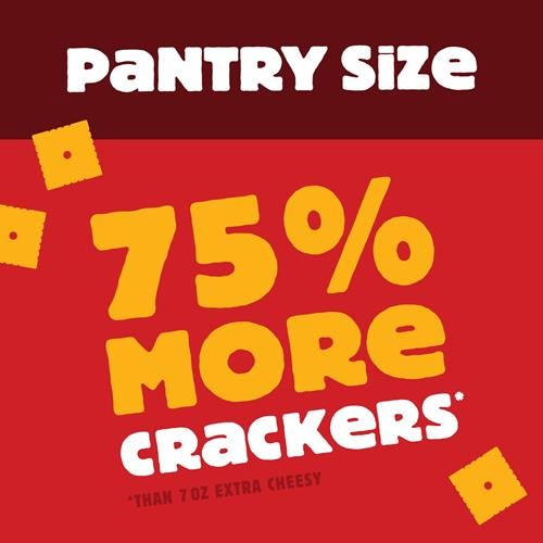 Cheez-It Cheese Crackers, Baked Snack Crackers, Lunch Snacks, Extra Cheesy, 12.4Oz Box (1 Box)