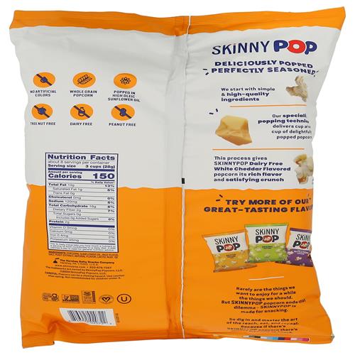 Popcorn Skinny Pop cheddar blanc familial, 226 g