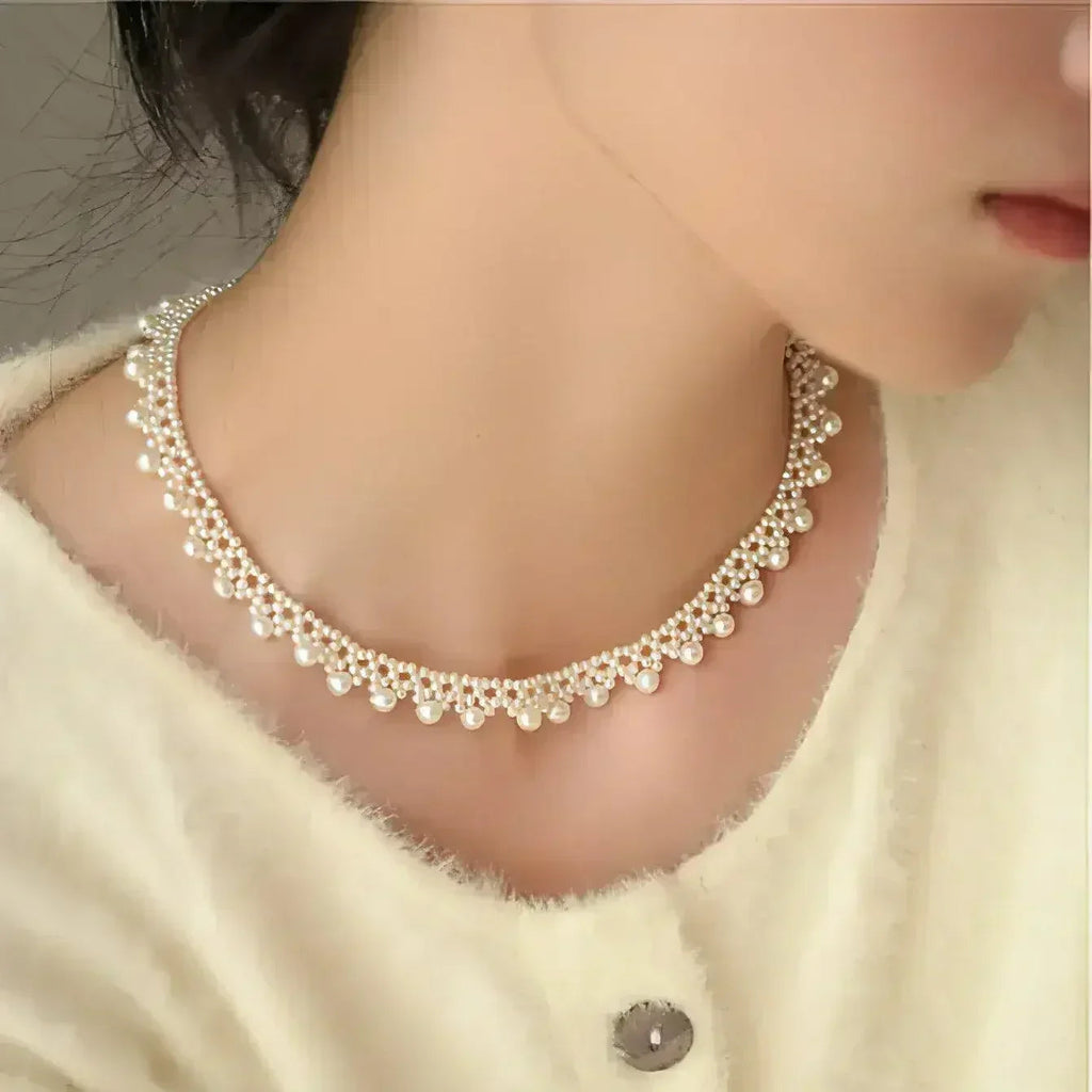LuxeBijoux™ – Collier de perles des mers du Sud avec accent en or 18 carats