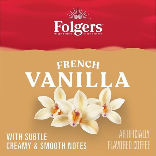 Café Folgers French Vanilla arôme artificiel, capsules Keurig K-Cup, boîte de 10