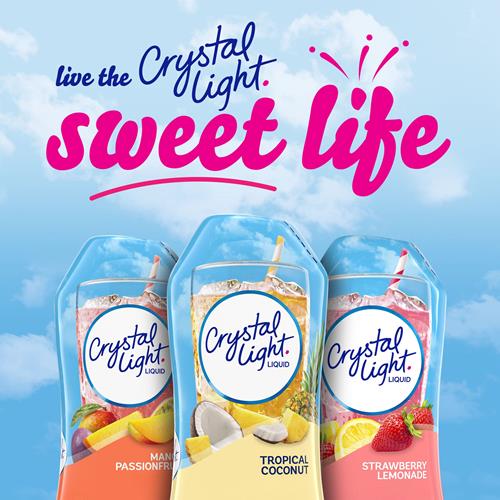 Mélange à Boisson Liquide Aromatisé Naturellement Noix de Coco Tropicale Crystal Light, Bouteille de 1,62 fl oz
