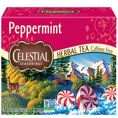 Infusion à la menthe poivrée Celestial Seasonings, 20 sachets