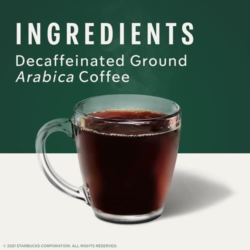 Café moulu Starbucks, café torréfié moyen, décaféiné House Blend, 100% Arabica, 1 sac (340 g)