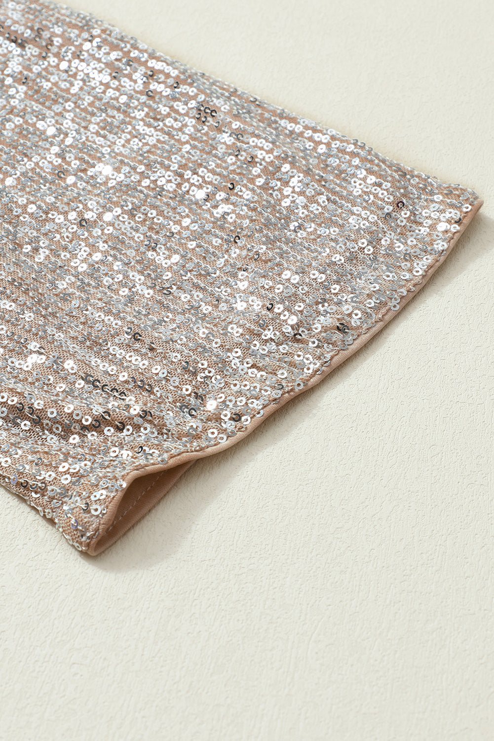 Cardigan long style duster à paillettes abricot et manches 3/4 - Femstylo
