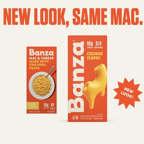 Banza Coquilles & Macaroni au Fromage Cheddar Blanc - Riche en Protéines, Sans Gluten et à Faible Teneur en Glucides - 155g